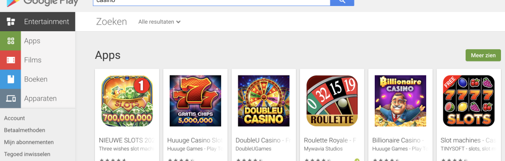 Google Play casino apps